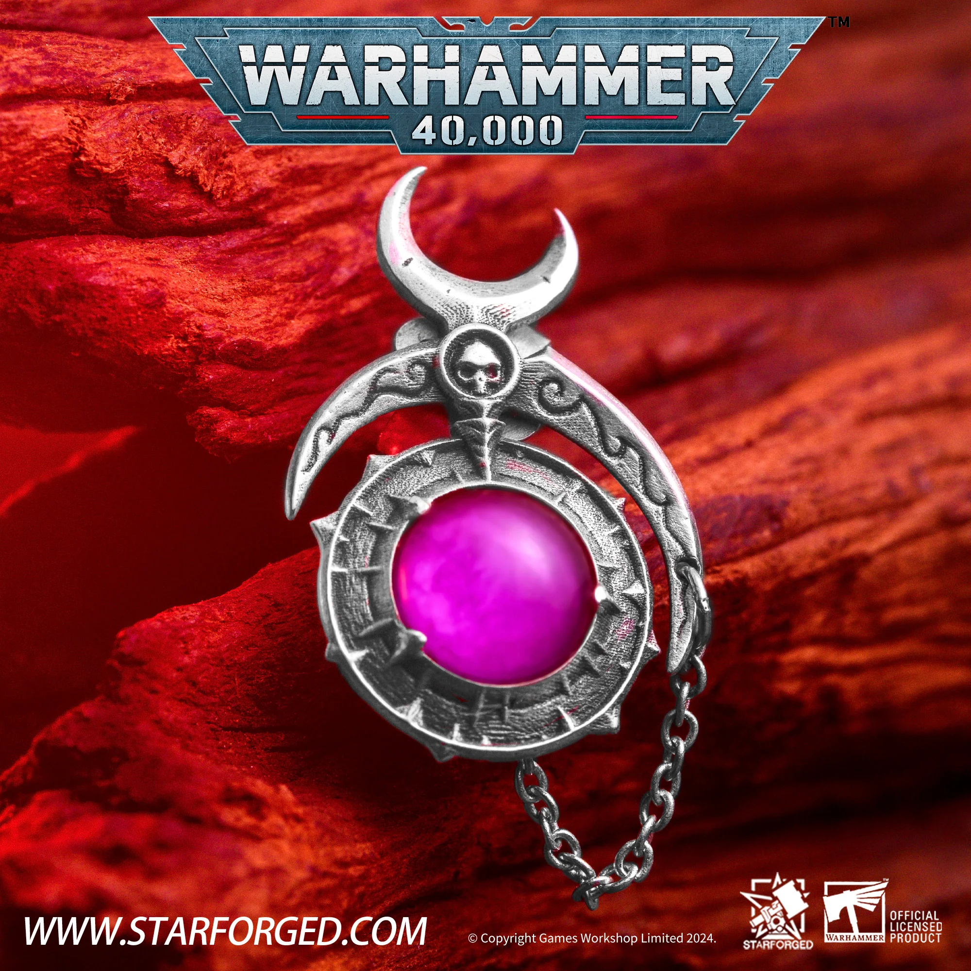 Starforged Warhammer 40K Fane of Slaanesh Earring Chaos Space Marine Men‘s Jewelry Accessories - Image 11