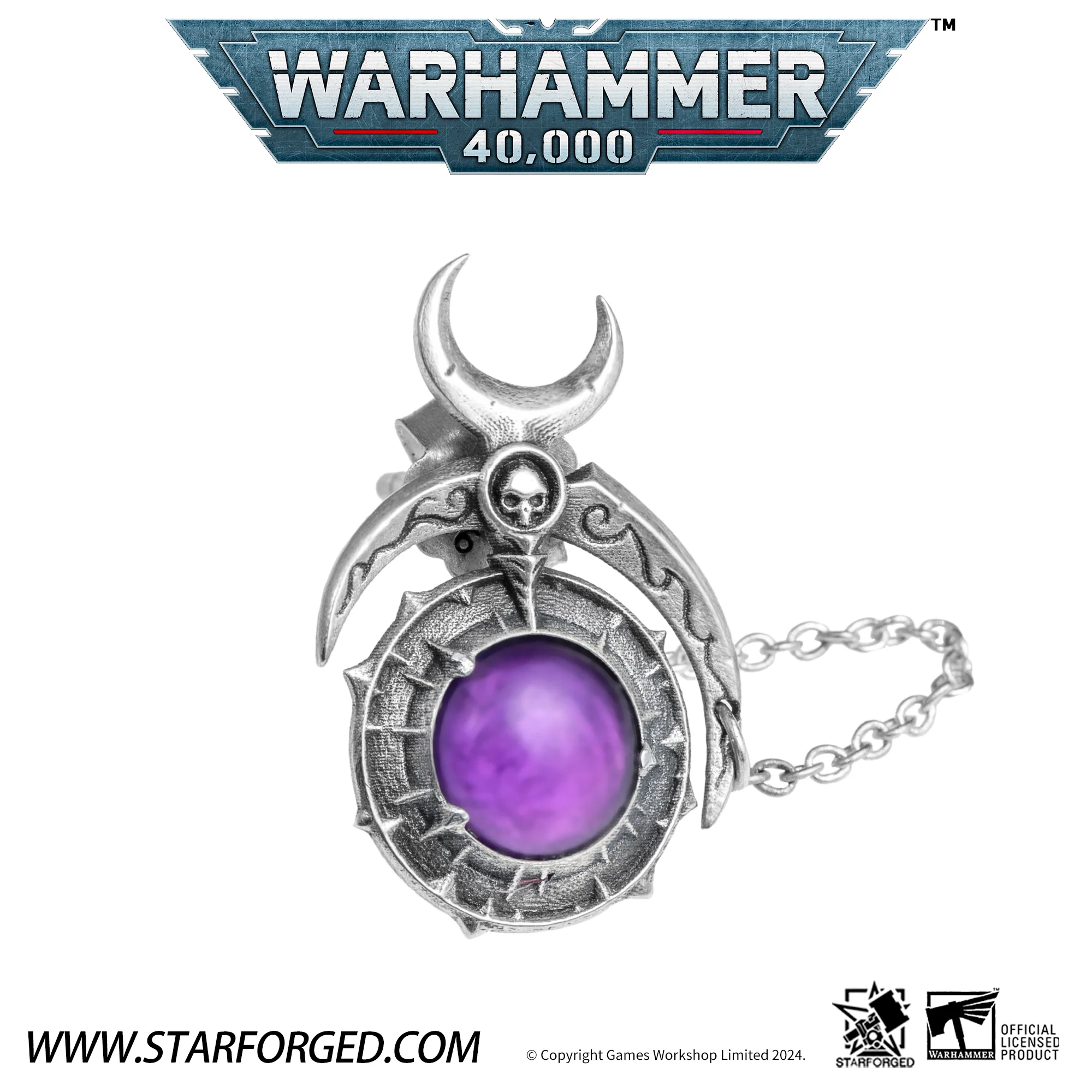 Starforged Warhammer 40K Fane of Slaanesh Earring Chaos Space Marine Men‘s Jewelry Accessories - Image 7