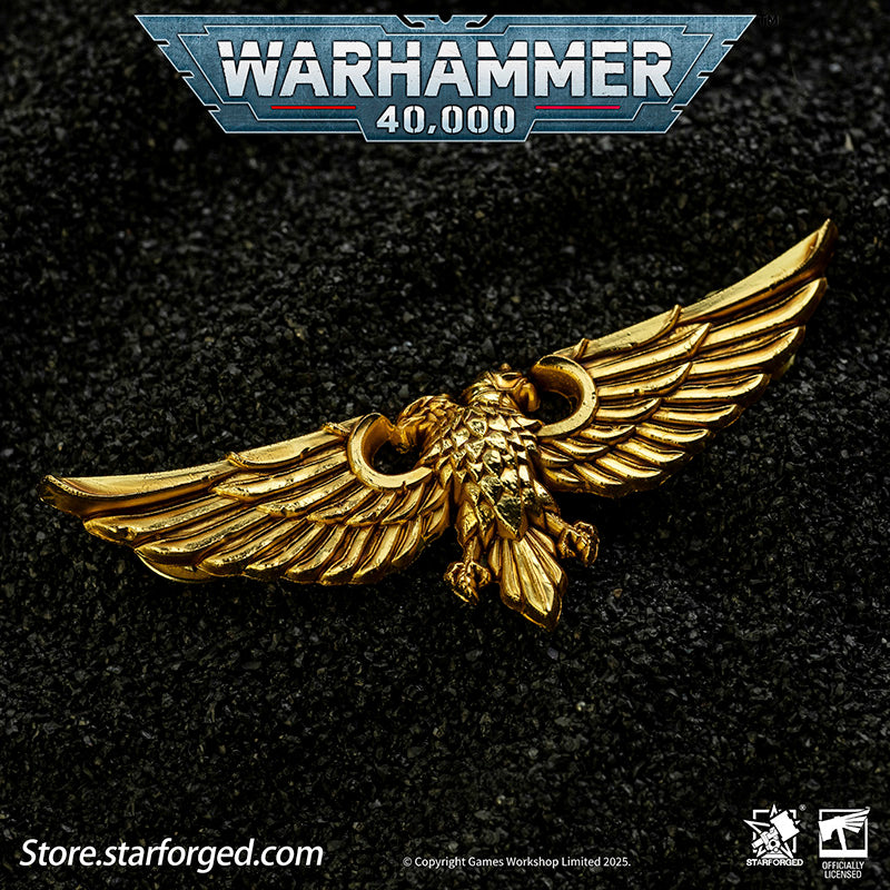 Starforged Warhammer 40K Imperial Aquila of Sanctuary / Wings of Astra Militarum Brooch Accessories Pin Badge - Image 9