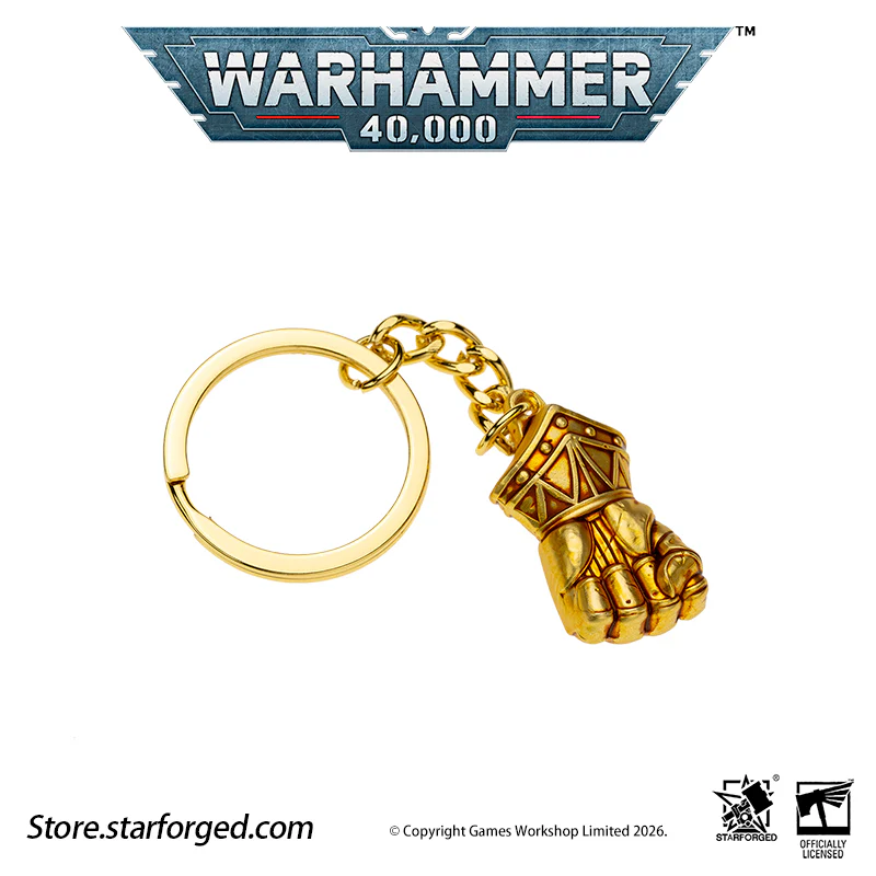 Starforged Warhammer 40K Imperial Fists Fist of Dorn Keychain - Image 11