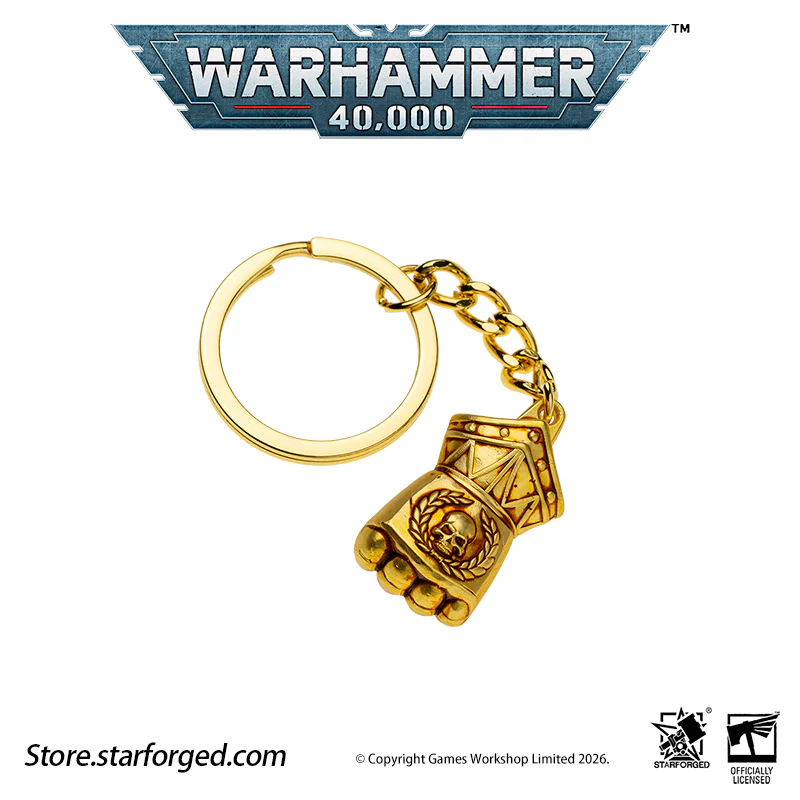 Starforged Warhammer 40K Imperial Fists Fist of Dorn Keychain - Image 12