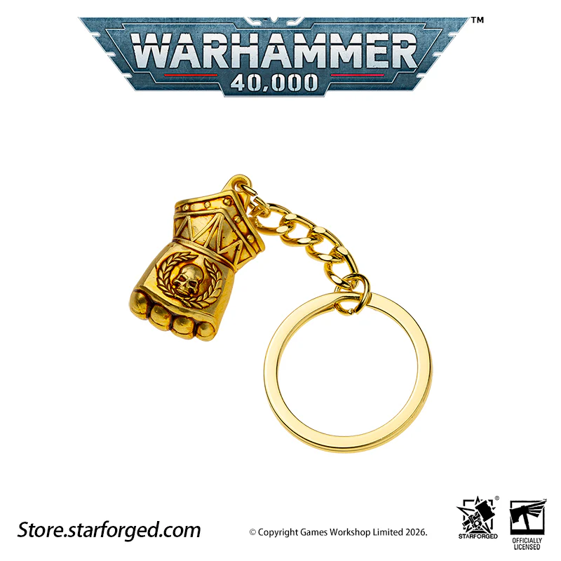 Starforged Warhammer 40K Imperial Fists Fist of Dorn Keychain - Image 13