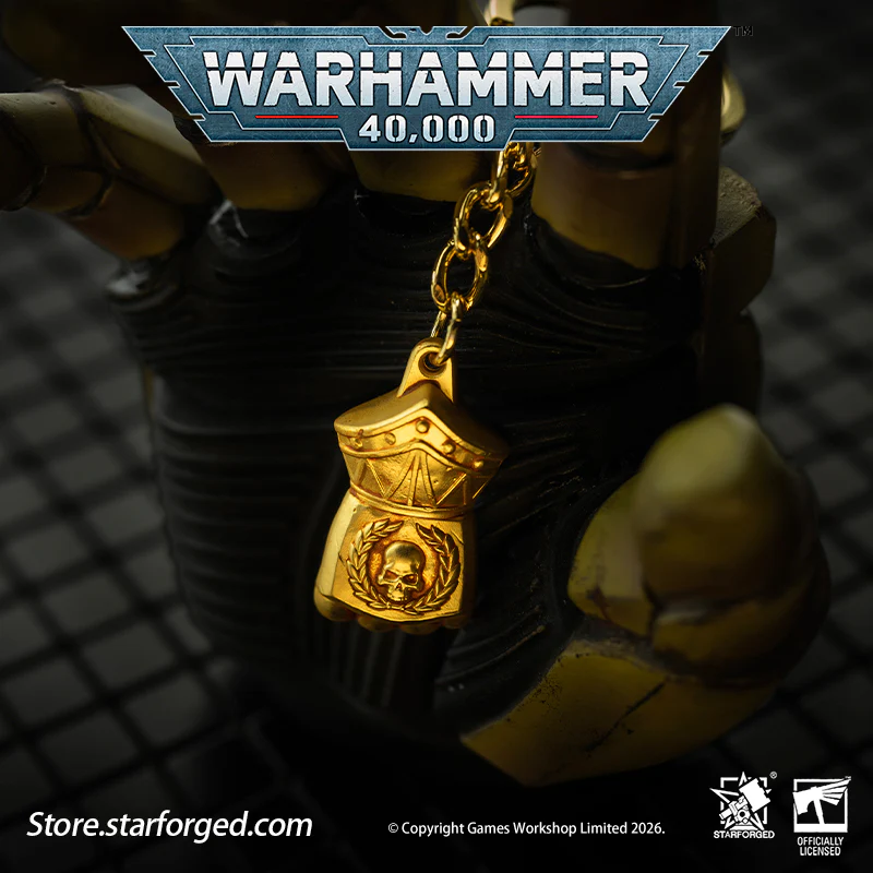 Starforged Warhammer 40K Imperial Fists Fist of Dorn Keychain - Image 14
