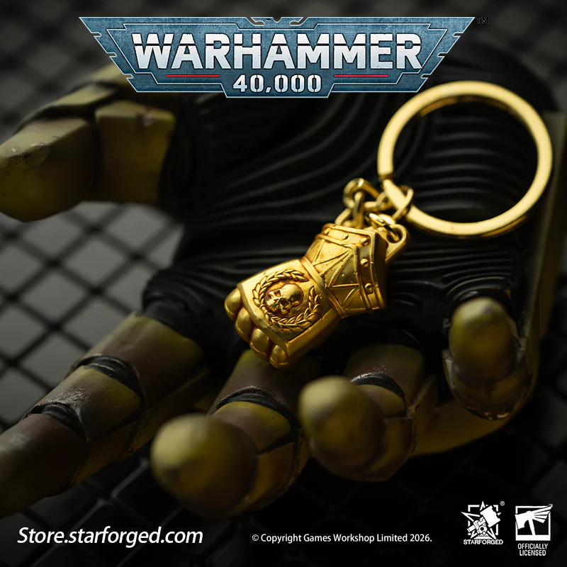 Starforged Warhammer 40K Imperial Fists Fist of Dorn Keychain - Image 15