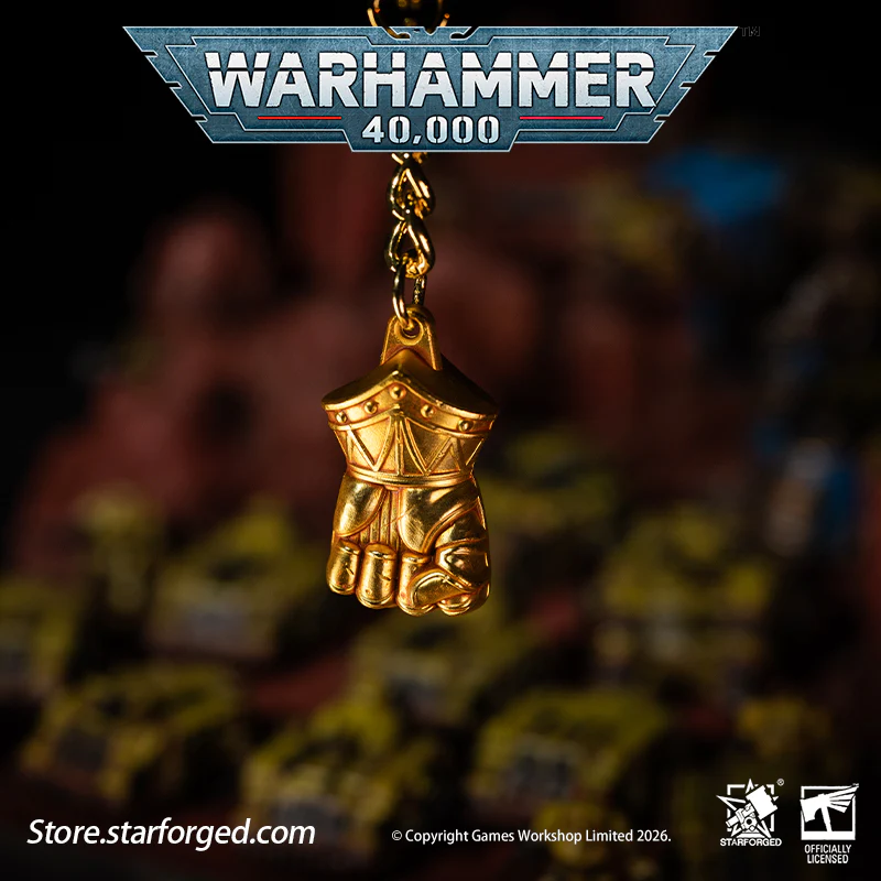 Starforged Warhammer 40K Imperial Fists Fist of Dorn Keychain - Image 16