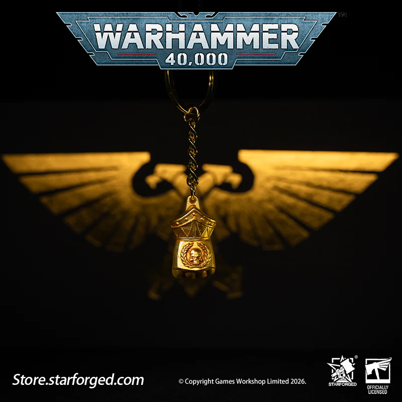 Starforged Warhammer 40K Imperial Fists Fist of Dorn Keychain - Image 17