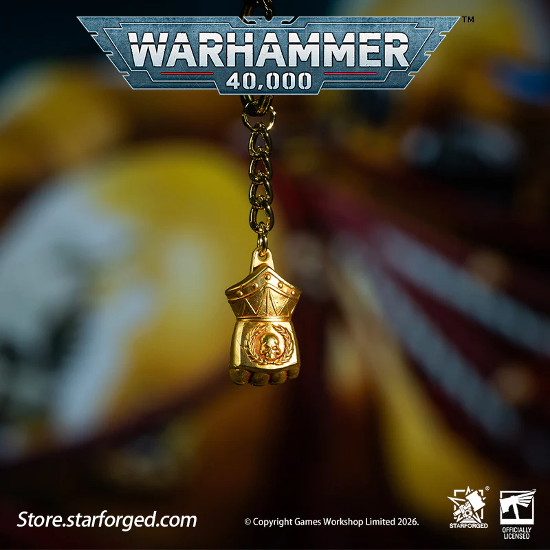 Starforged Warhammer 40K Imperial Fists Fist of Dorn Keychain - Image 18