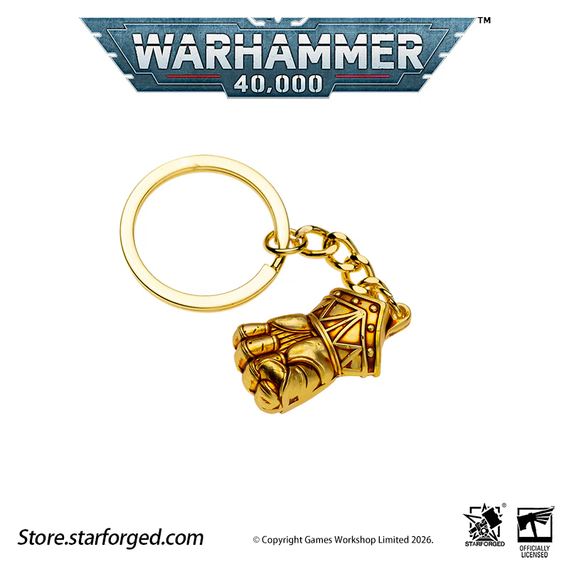 Starforged Warhammer 40K Imperial Fists Fist of Dorn Keychain - Image 21