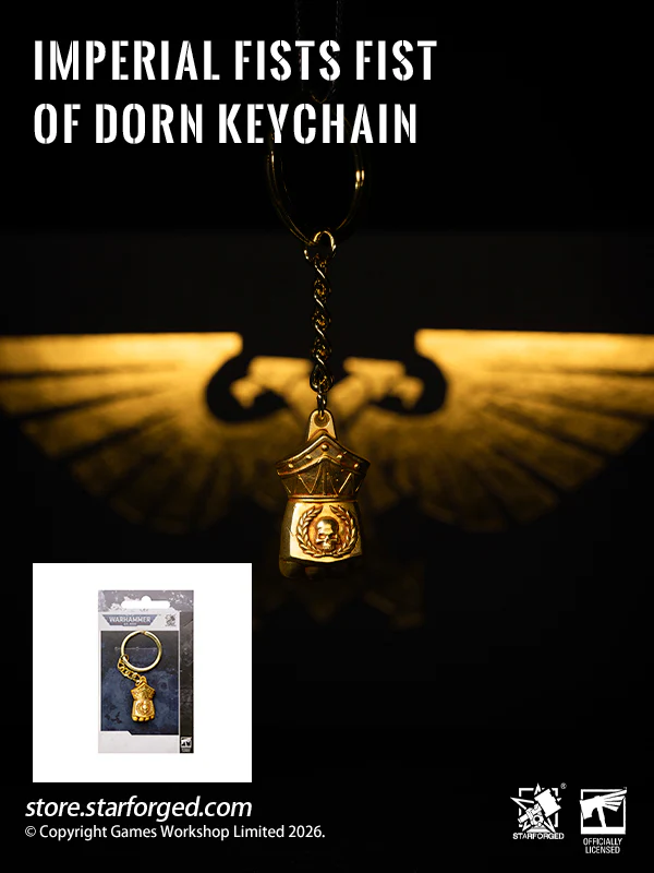 Starforged Warhammer 40K Imperial Fists Fist of Dorn Keychain - Image 9