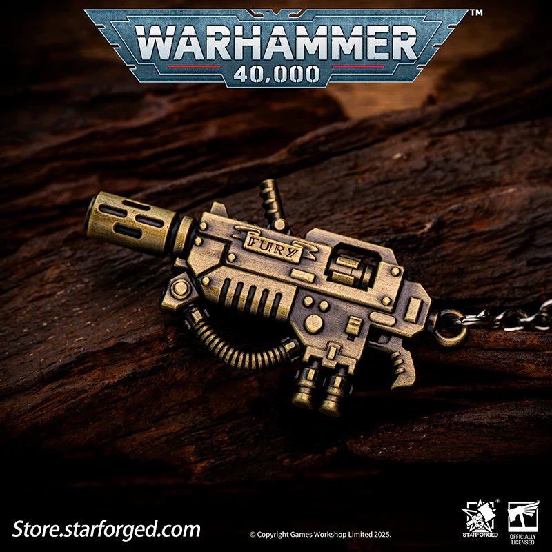 Starforged Warhammer 40K Imperium of Man Eradicator's Melta Gun Keychain Men's Jewelry Accessories