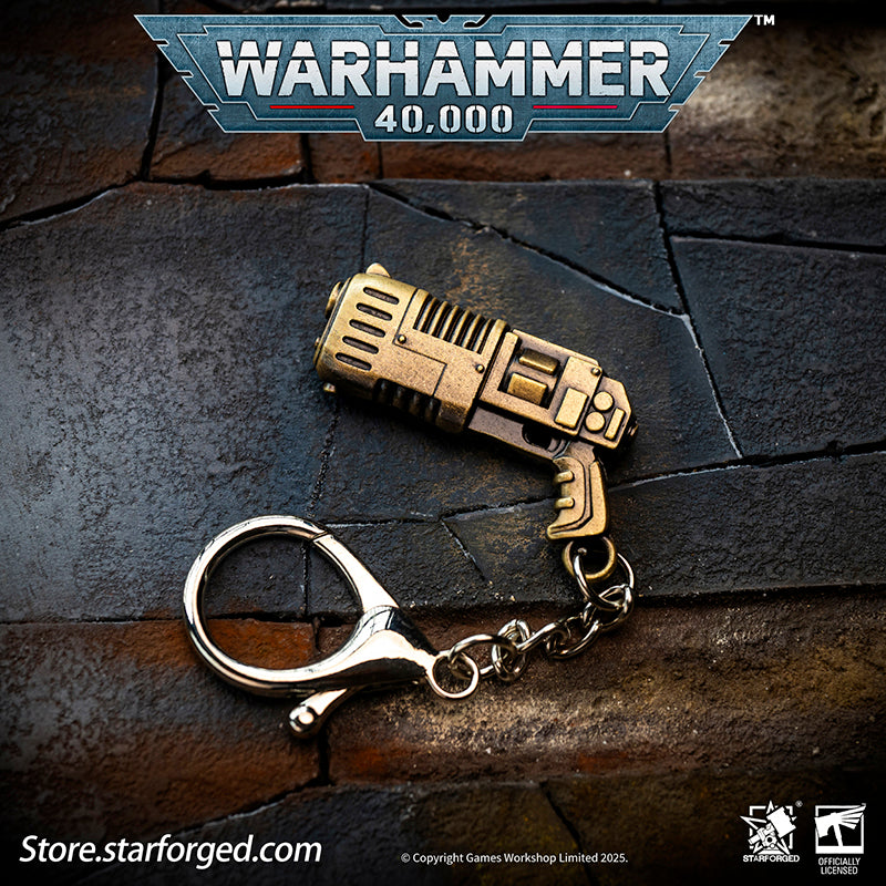 Starforged Warhammer 40K Imperium of Man Mephiston's Plasma Pistol Keychain Men's Jewelry Accessories - Image 2