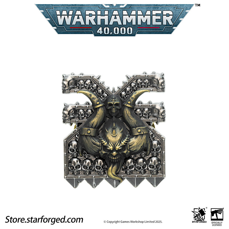 Starforged Warhammer 40K Lords of the Immaterium The Chaos Gods Mark of Ruinous Powers Pin Badge Men's Jewelry Accessories - Image 12