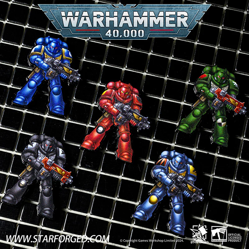Starforged Warhammer 40K Primaris Space Marines PSM Chapter Pin Badge Refrigerator Magnet Other - Image 7