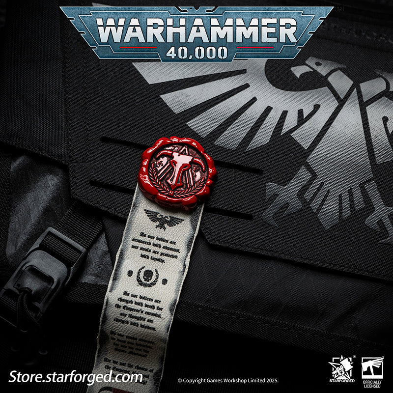 Starforged Warhammer 40K Purity Seal Minotaur Chapter Space Marine Badge Men's Accessories - Image 3