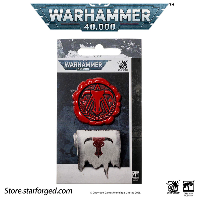 Starforged Warhammer 40K Purity Seal Minotaur Chapter Space Marine Badge Men's Accessories - Image 5