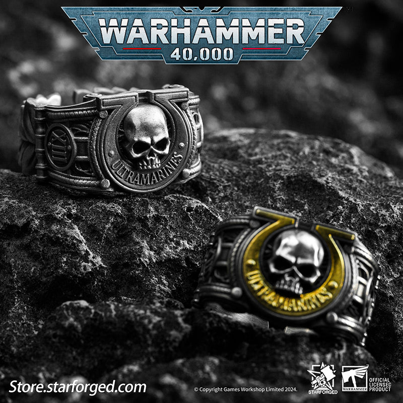 Starforged Warhammer 40K Sigil Ring of Ultramar & Ultramarines Space Marine Legion Men's Ring - Image 3