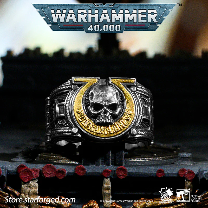 Starforged Warhammer 40K Sigil Ring of Ultramar & Ultramarines Space Marine Legion Men's Ring - Image 6