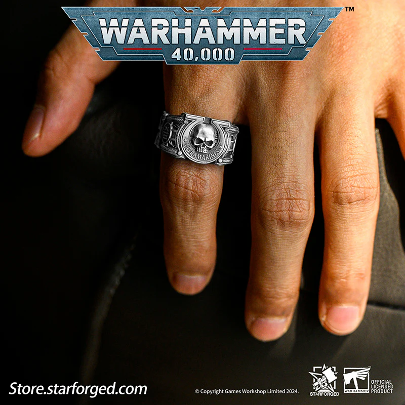 Starforged Warhammer 40K Sigil Ring of Ultramar & Ultramarines Space Marine Legion Men's Ring - Image 8