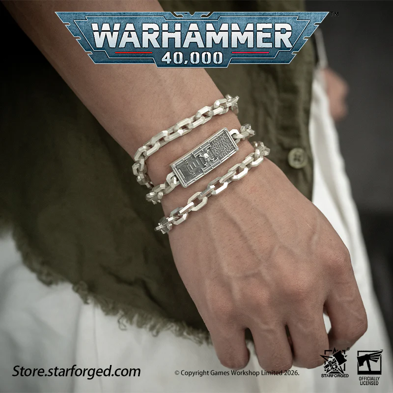 Starforged Warhammer 40K Space Marine Deathwatch Chain Bracelet Fashion Accessories - Image 4