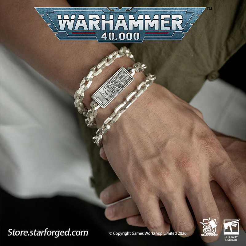 Starforged Warhammer 40K Space Marine Deathwatch Chain Bracelet Fashion Accessories - Image 5