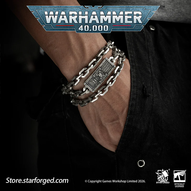Starforged Warhammer 40K Space Marine Deathwatch Chain Bracelet Fashion Accessories - Image 6