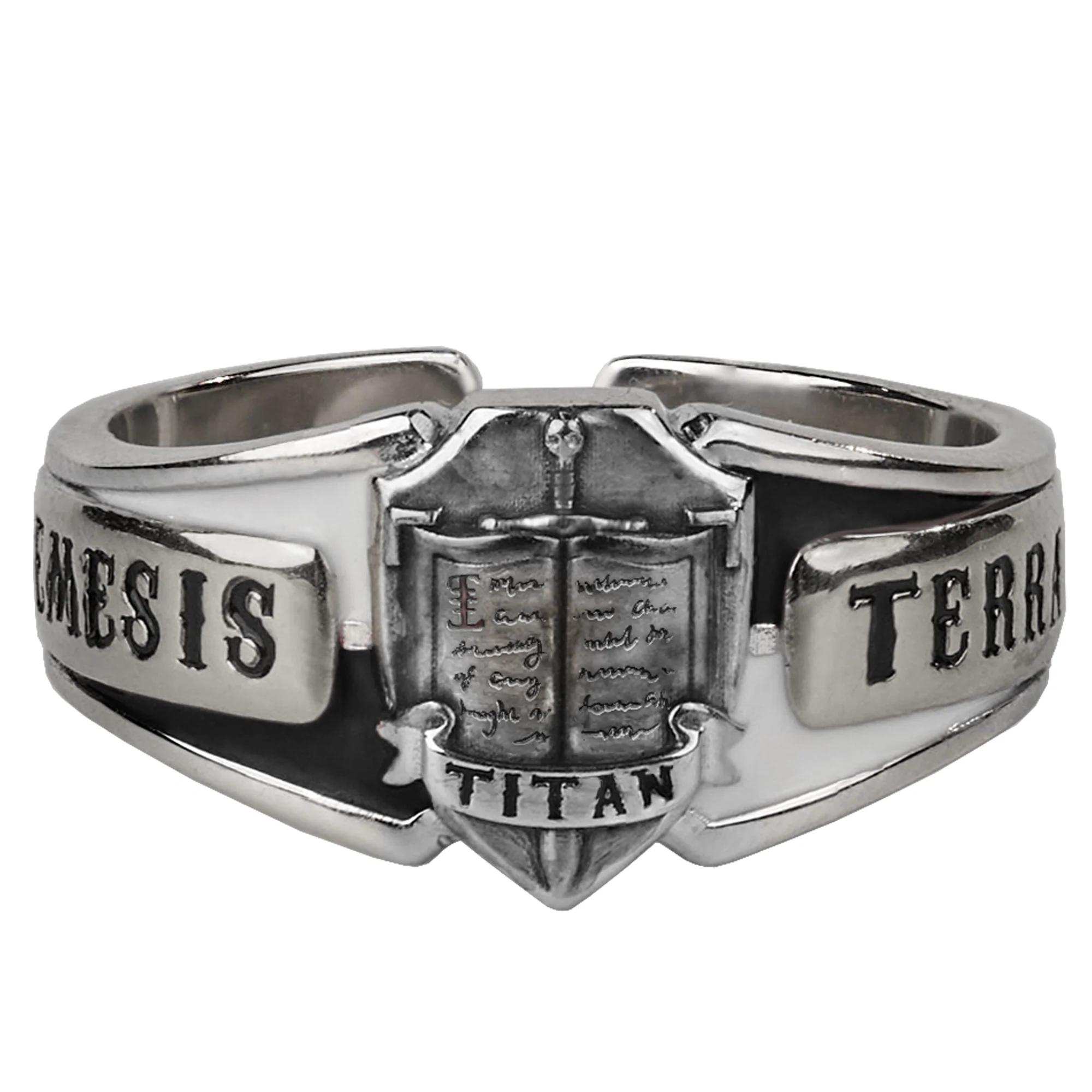 Starforged Warhammer 40K Space Marine Grey Knight Kaldor Draigo Oath ring Men's Gift Sterling Silver - Image 3