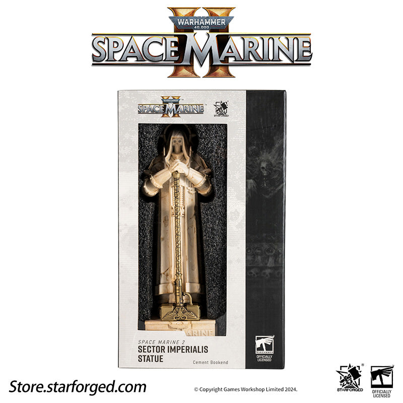 Starforged Warhammer 40K Space Marine II Sector Imperialis Statue Bookend Ornament - Image 17