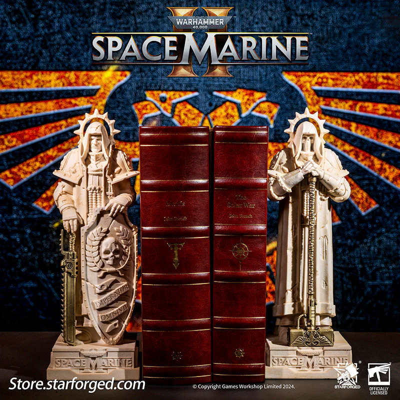 Starforged Warhammer 40K Space Marine II Sector Imperialis Statue Bookend Ornament - Image 5