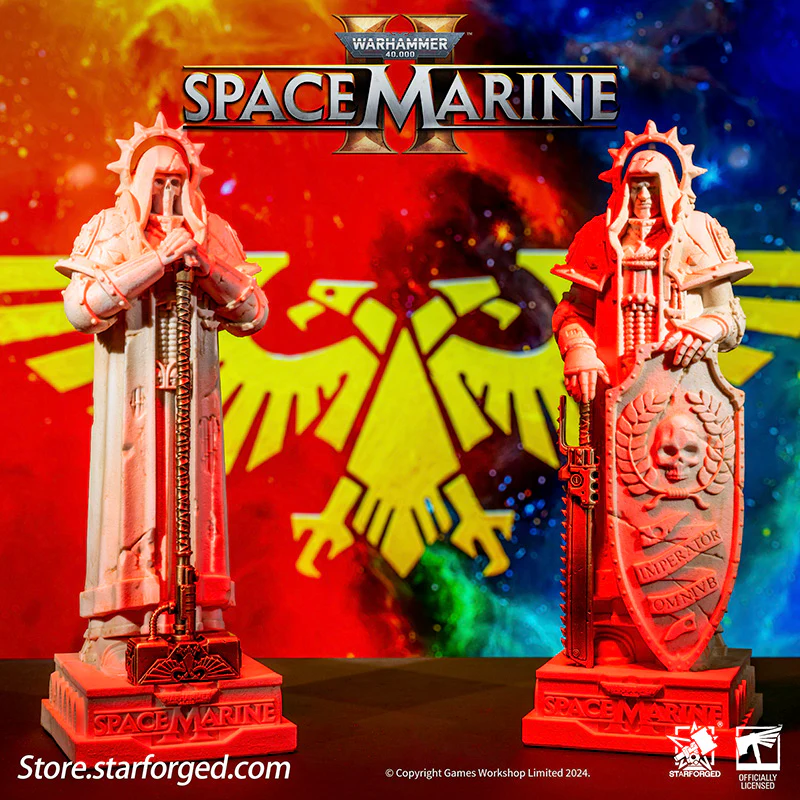 Starforged Warhammer 40K Space Marine II Sector Imperialis Statue Bookend Ornament - Image 7
