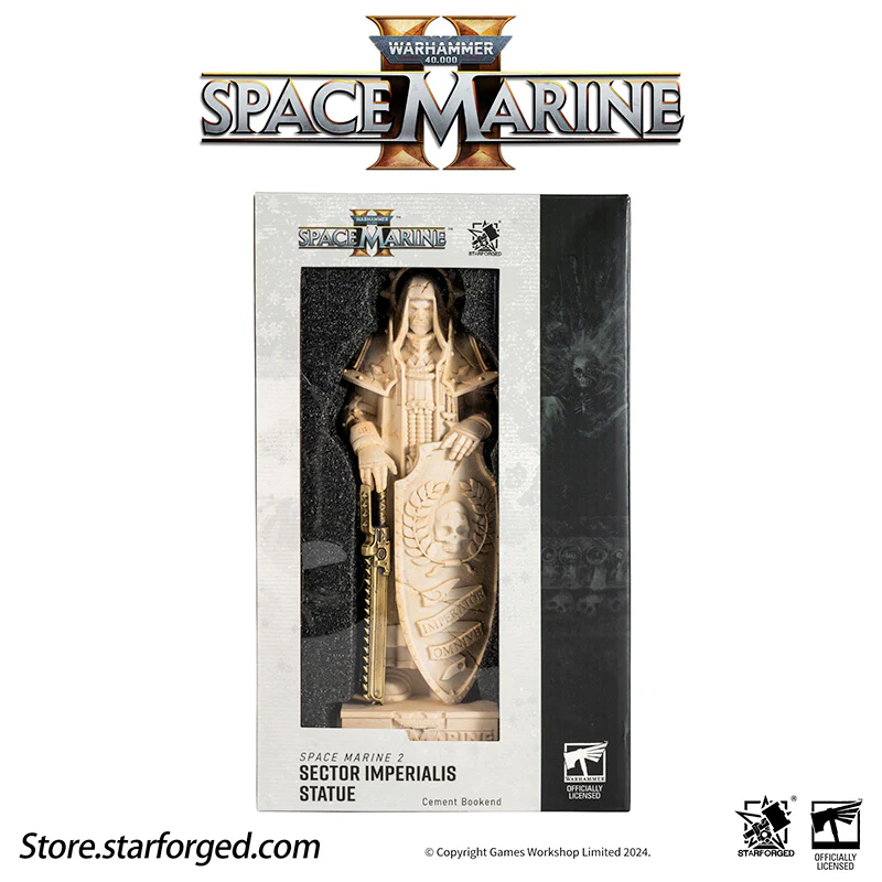 Starforged Warhammer 40K Space Marine II Sector Imperialis Statue Bookend Ornament - Image 8