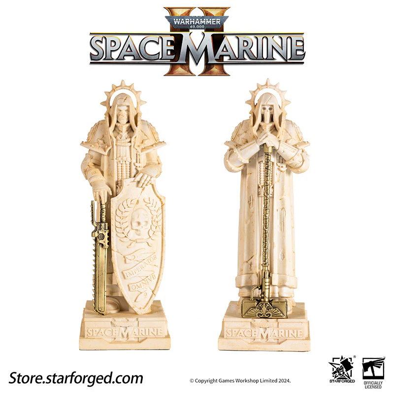 Starforged Warhammer 40K Space Marine II Sector Imperialis Statue Bookend Ornament - Image 9