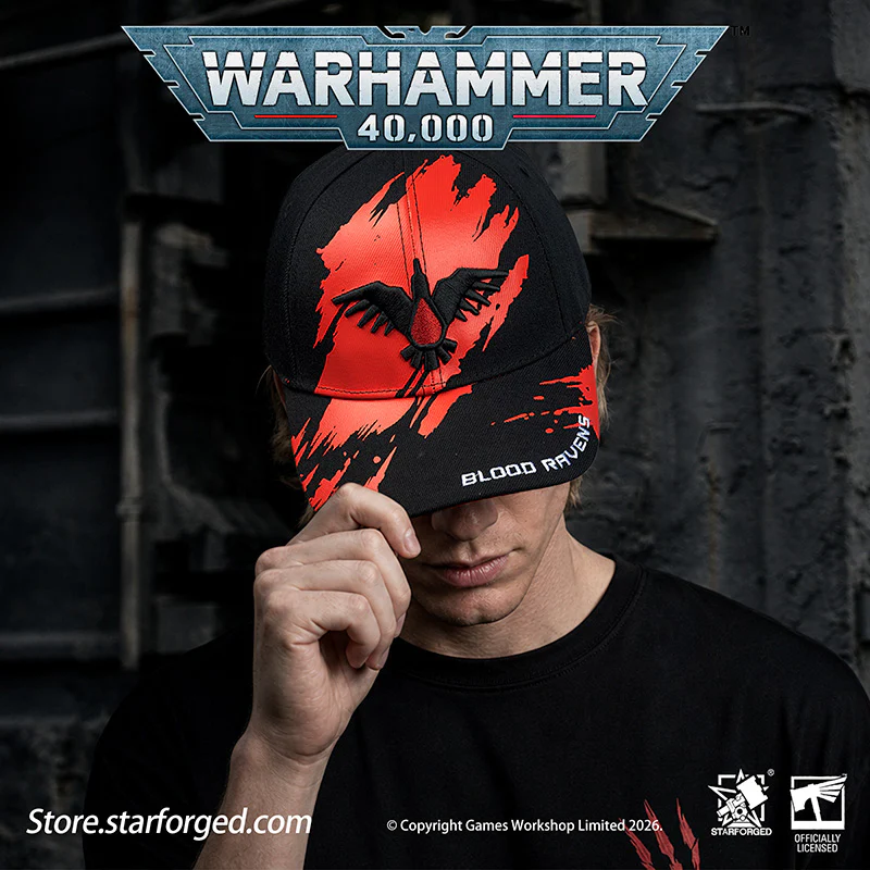 Starforged Warhammer 40K Space Marines Chapters Hats Wave 2 Death Wing Lanenters Mantis Warriors Carcharodons Blood Raven Wing Crimson Fists Flesh Tears Red Scorpion Snapback Baseball Peaked Cap Game Merchandise Warhammer Gifts Fashion Accessories - Image 19