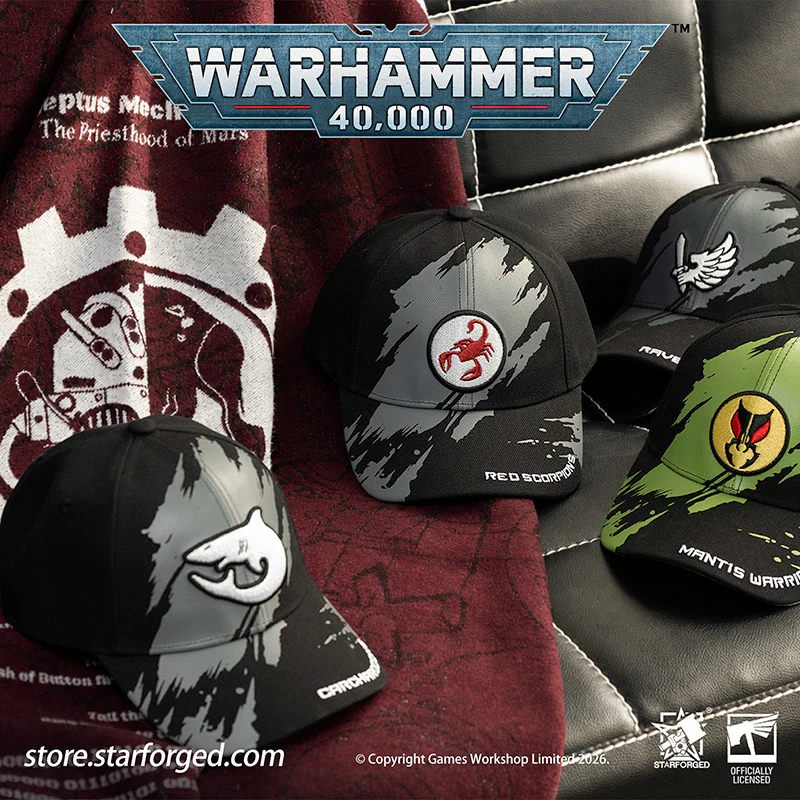 Starforged Warhammer 40K Space Marines Chapters Hats Wave 2 Death Wing Lanenters Mantis Warriors Carcharodons Blood Raven Wing Crimson Fists Flesh Tears Red Scorpion Snapback Baseball Peaked Cap Game Merchandise Warhammer Gifts Fashion Accessories - Image 20