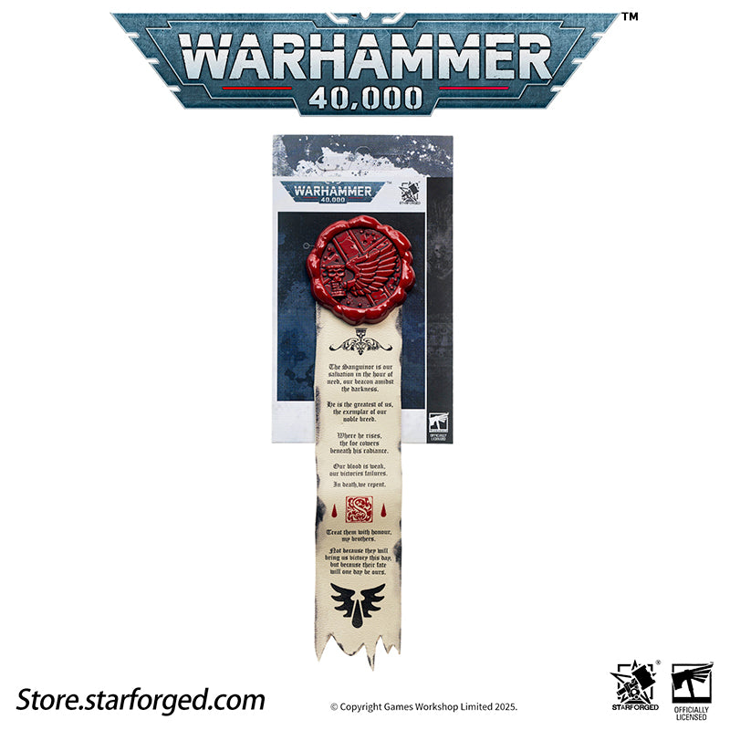 Starforged Warhammer 40K Space Marines Death Company Raven Wing Purity Seal Collection Men's Accessories - Image 11