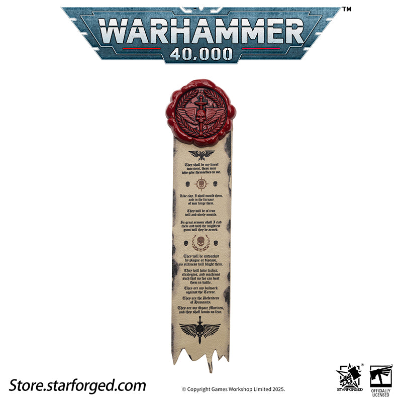 Starforged Warhammer 40K Space Marines Death Company Raven Wing Purity Seal Collection Men's Accessories - Image 13