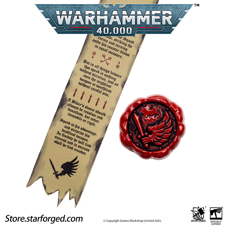 Starforged Warhammer 40K Space Marines Death Company Raven Wing Purity Seal Collection Men's Accessories - Image 15