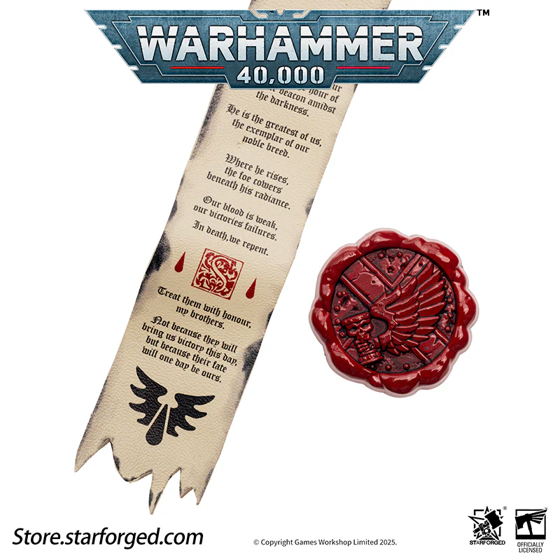 Starforged Warhammer 40K Space Marines Death Company Raven Wing Purity Seal Collection Men's Accessories - Image 17