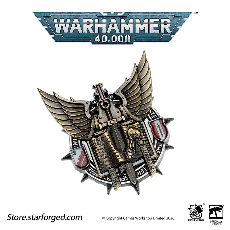Starforged Warhammer 40K Space Marines Grey Knights Scroll Pin Heavy Badge Men's Fashion Jewelry Pin Badge - Image 8
