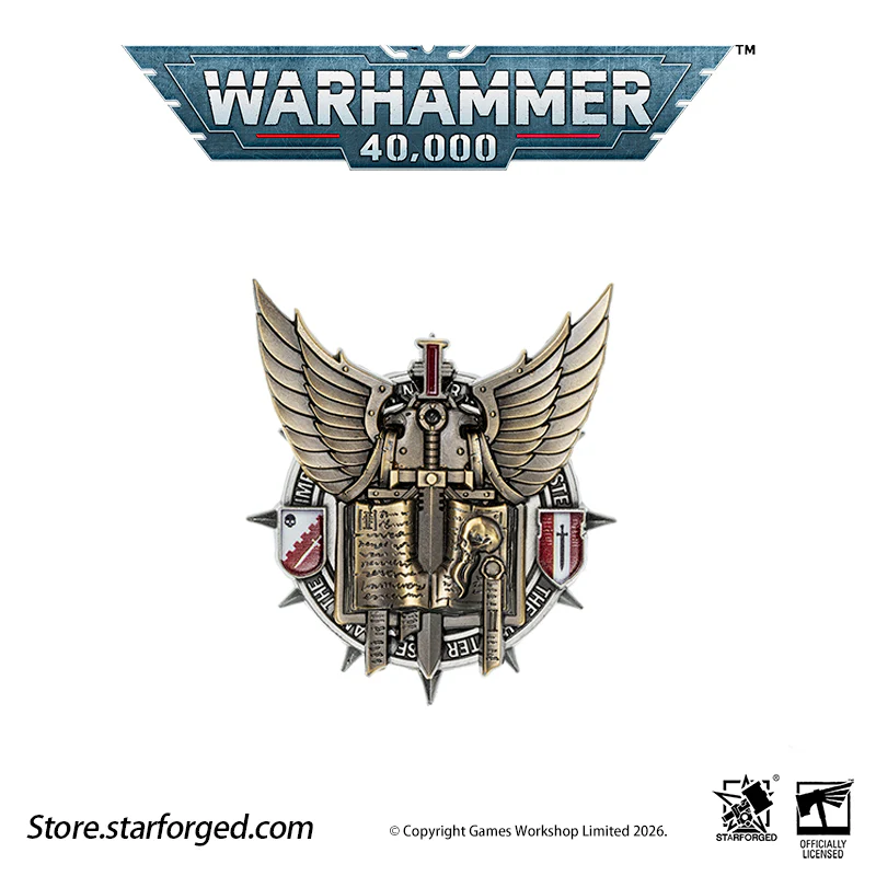 Starforged Warhammer 40K Space Marines Grey Knights Scroll Pin Heavy Badge Men's Fashion Jewelry Pin Badge - Image 9