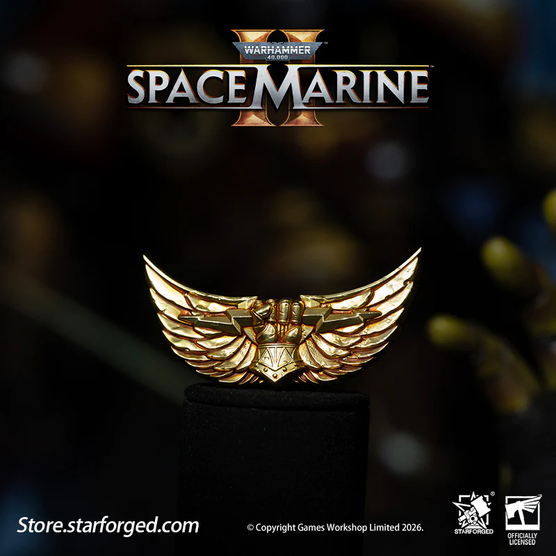 Starforged Warhammer 40K Space Marines Imperial Fist Imperalis Pin Badge Men's Fashion Jewelry Warhammer Mens Gifts - Image 2