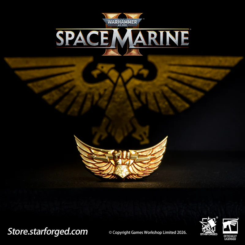 Starforged Warhammer 40K Space Marines Imperial Fist Imperalis Pin Badge Men's Fashion Jewelry Warhammer Mens Gifts - Image 3