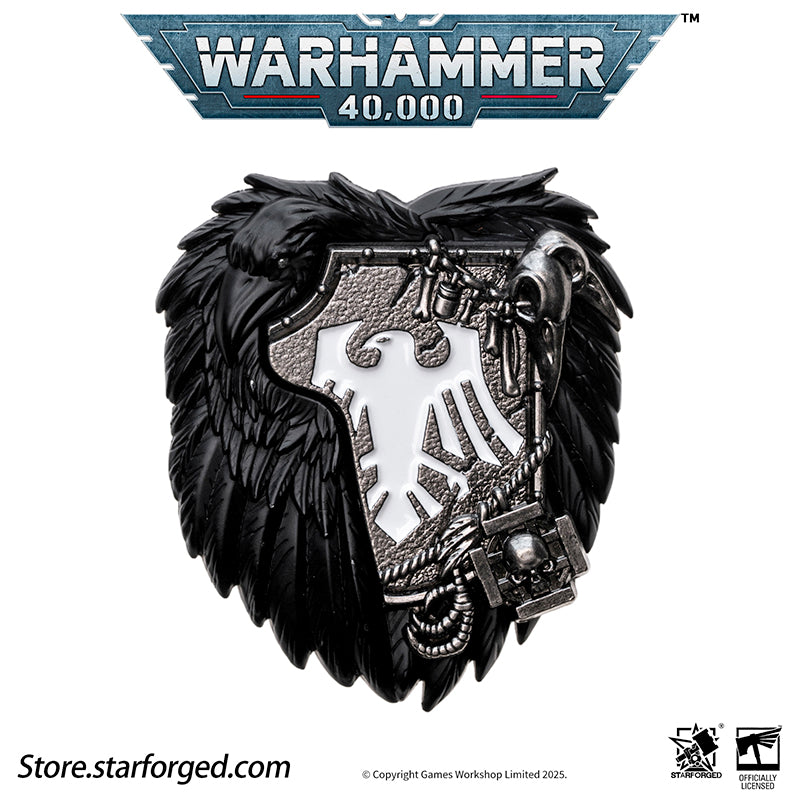 Starforged Warhammer 40K Space Marines Raven Guard Scroll Seal Badge Pin Men's Jewelry Accessories - Image 11