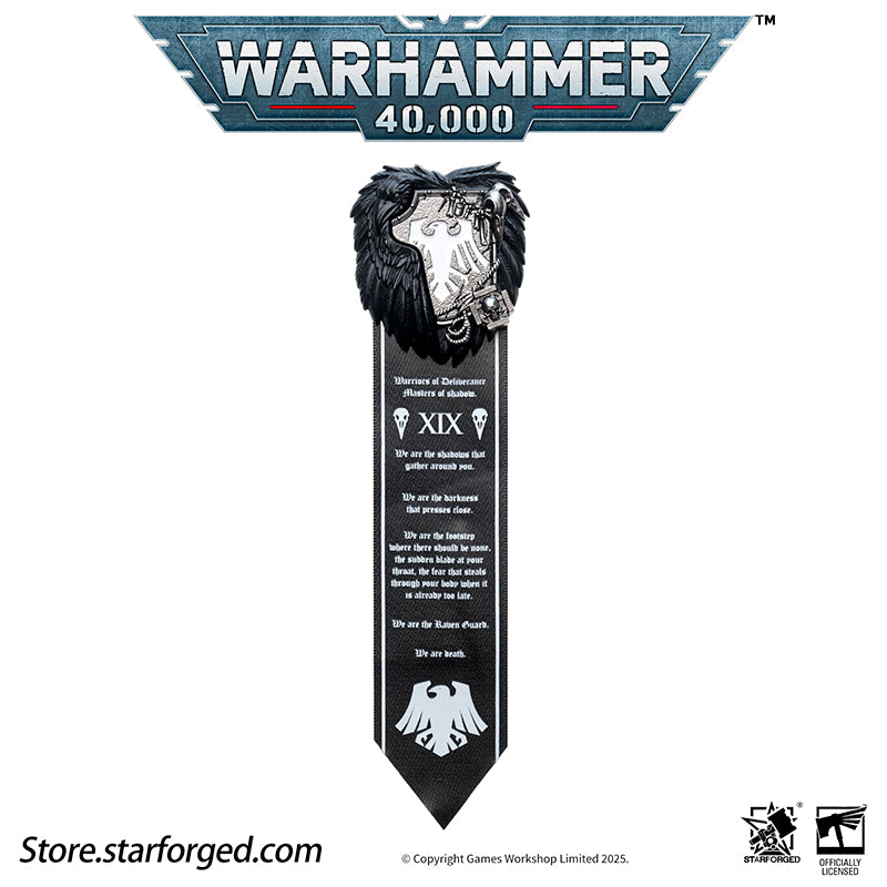 Starforged Warhammer 40K Space Marines Raven Guard Scroll Seal Badge Pin Men's Jewelry Accessories - Image 7