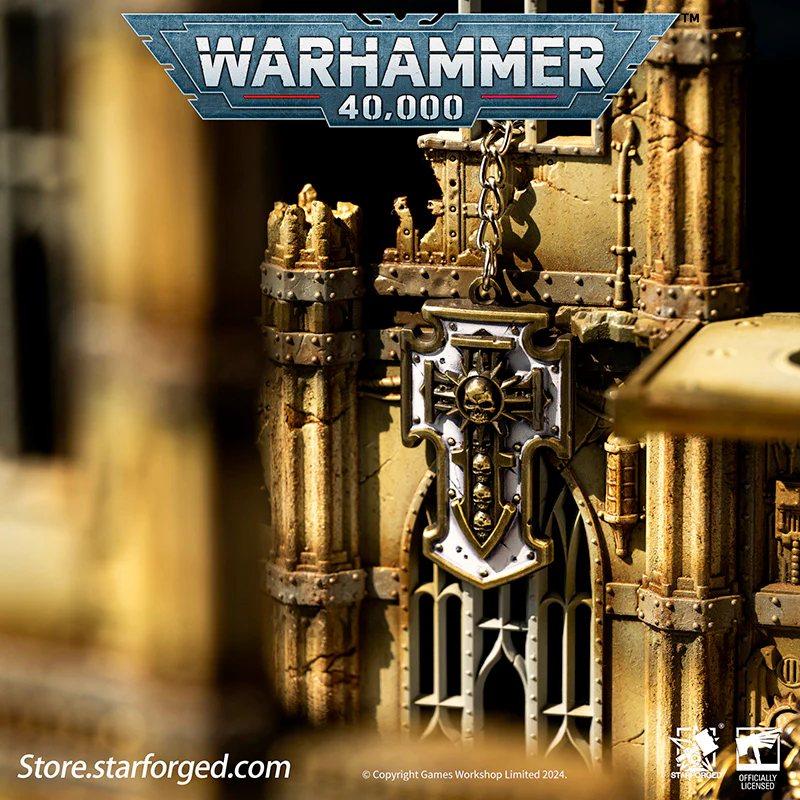 Starforged Warhammer 40K Space Marines Relic Storm Shield Keychain Game Peripheral Alloy Keychain Christmas Gifts - Image 2