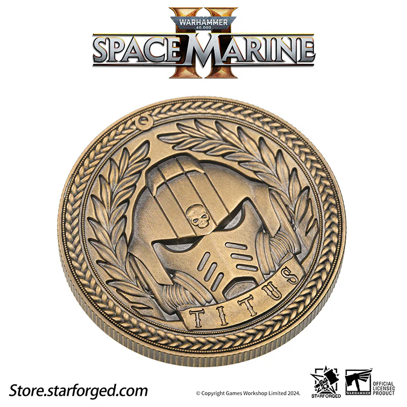 Starforged Warhammer 40K Space Marines Titus  Space Marine 2 Ultramarines Collectible Coin Other - Image 12