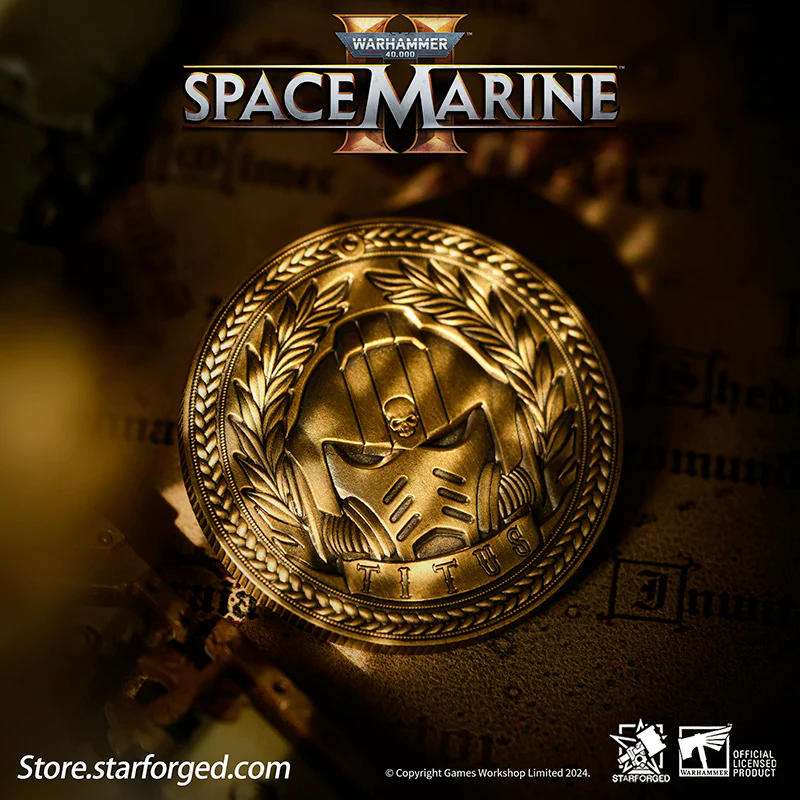 Starforged Warhammer 40K Space Marines Titus  Space Marine 2 Ultramarines Collectible Coin Other - Image 3
