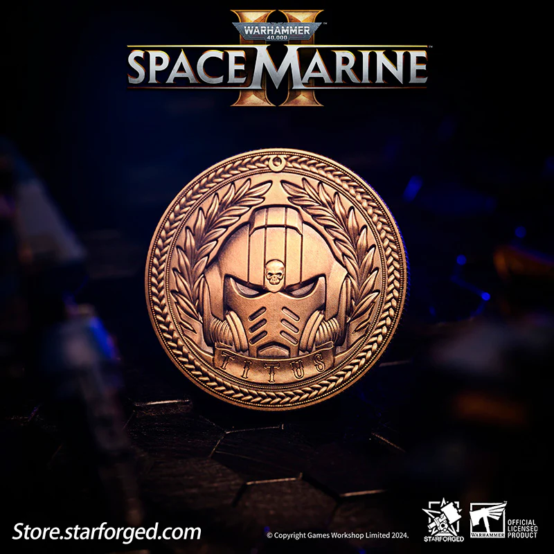 Starforged Warhammer 40K Space Marines Titus  Space Marine 2 Ultramarines Collectible Coin Other - Image 5
