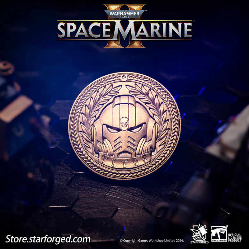 Starforged Warhammer 40K Space Marines Titus  Space Marine 2 Ultramarines Collectible Coin Other - Image 6
