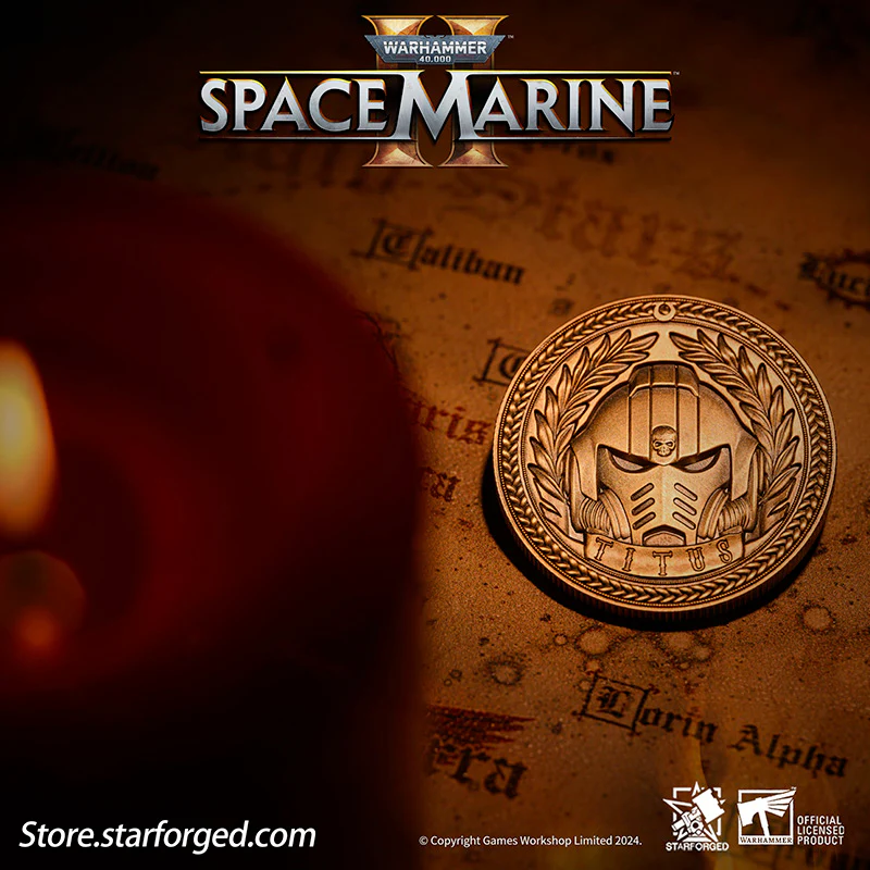Starforged Warhammer 40K Space Marines Titus  Space Marine 2 Ultramarines Collectible Coin Other - Image 7