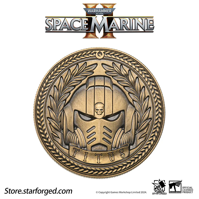 Starforged Warhammer 40K Space Marines Titus  Space Marine 2 Ultramarines Collectible Coin Other - Image 9